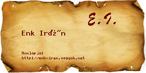 Enk Irén névjegykártya